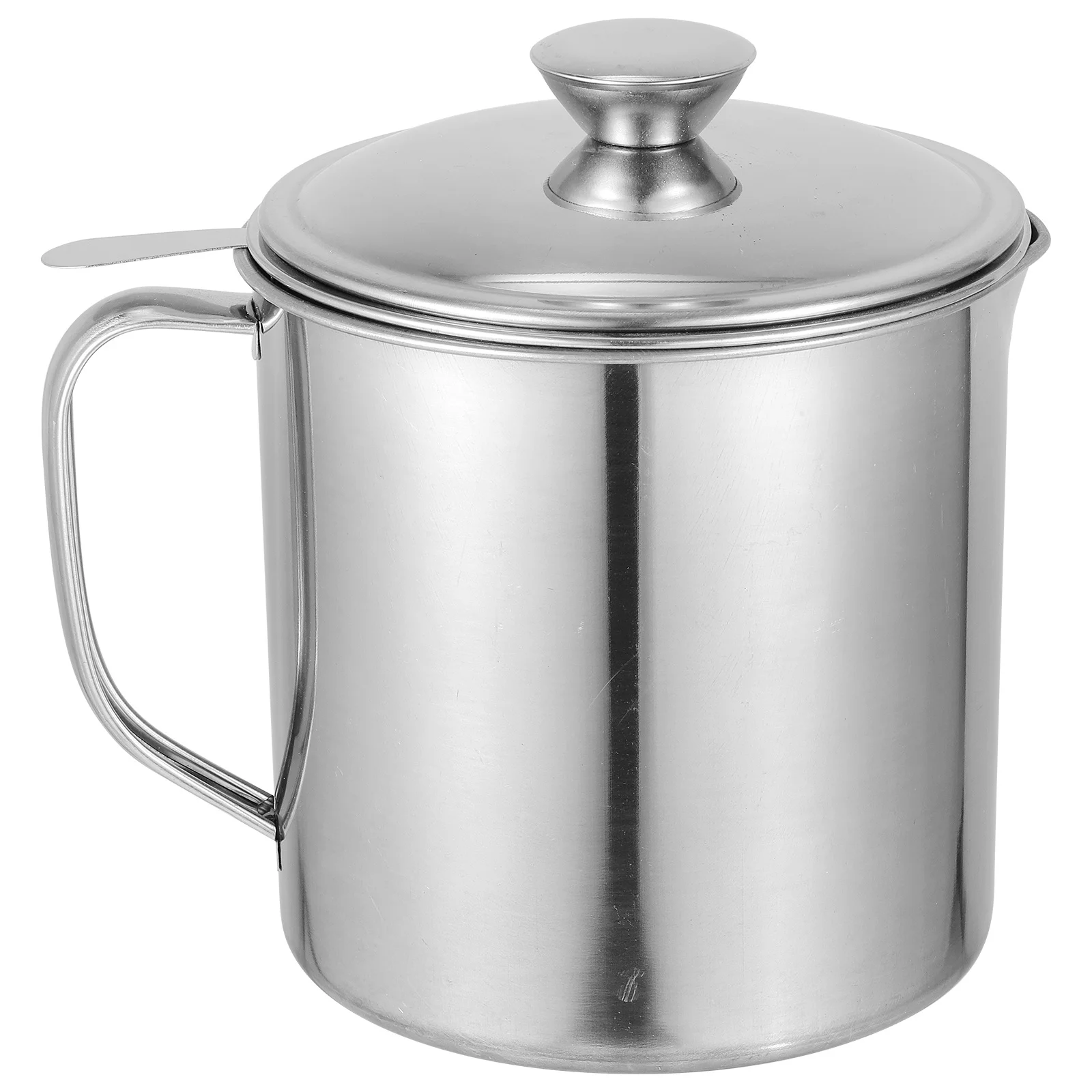 

Stainless Steel Pot With Strainer Kitchen Grease Keeper For Bacon Fat Cooking Oil Storage Household Oil Container