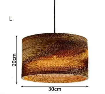 Paper Honeycomb Pendant Lamp Corrugated Cardboard Hang Light for Living Room Restaurant Cafe Clothing Store Lighting E27 image 3