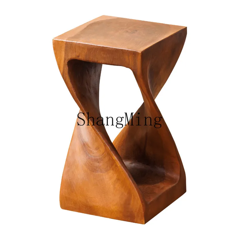 

CL simple solid wood flower pot frame balcony courtyard wooden pier creative wooden bonsai frame