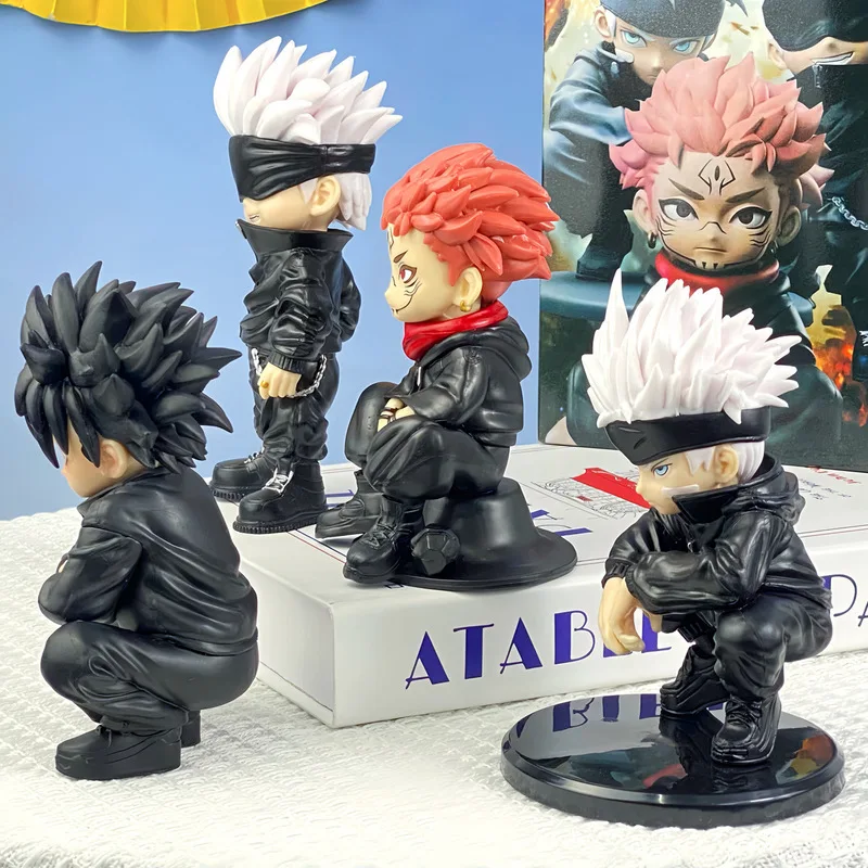 Jujutsu Kaisen: Gojo Satoru Itadori Yuji Fushiguro Megumi عمل نموذج لجسم تمثال رائع هيكل السيارة حلية لعب الصبي الهدايا