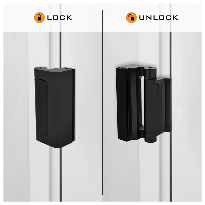 Door Reinforcement Lock Stop Childproof Construction 3 Inch Stop Childproof Black