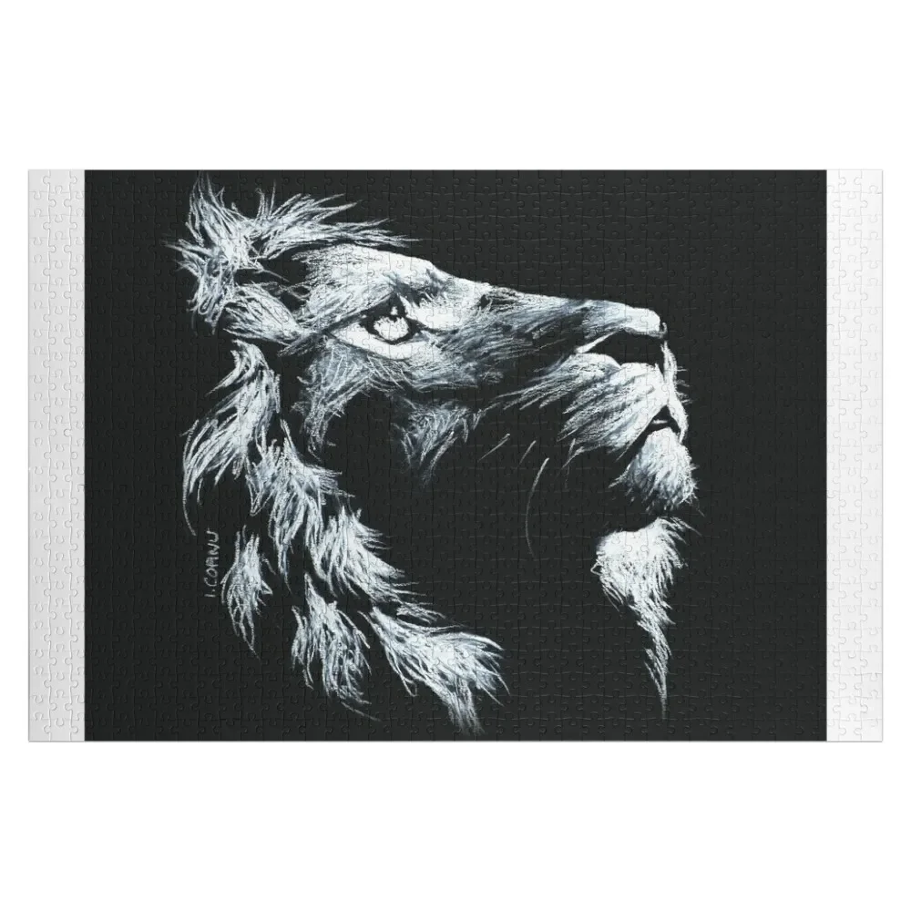 

Lion's head in black and white pastel (Julien Doré album) Jigsaw Puzzle Customized Photo Personalized Gift Ideas Puzzle