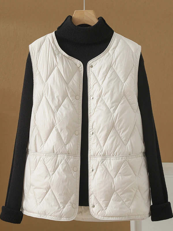 

Легкий хлопковый жилет Thiened, женский зимний модный универсальный свободный теплый хлопковый жилет с накидкой, топ на пуговицах, круглый Ne