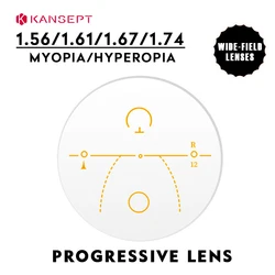 KANSEPT 1.56 Index Progressive Lenses Free Form Multifocal Aspheric Resin Optical Prescription Brand Eye Glasses Lenses