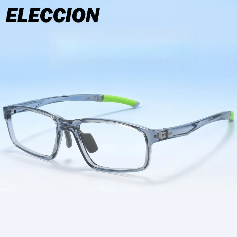 ELECCION Sport Glasses Men TR90 Flexible Light Eyewear Fashion Matte Black Frame for Male Prescription Lenses Gafas