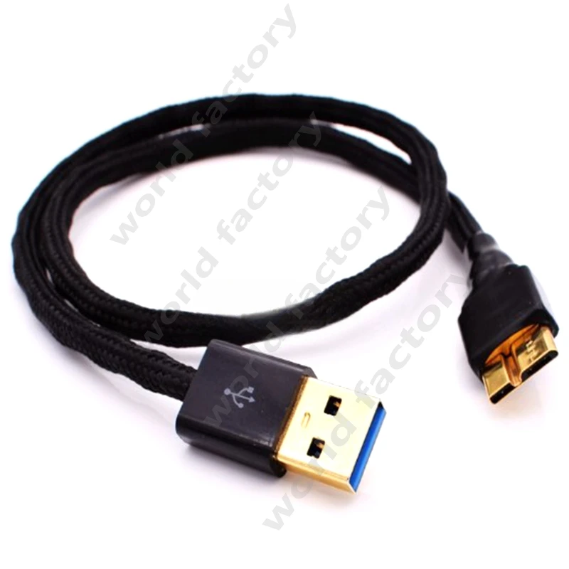 

Sterling Silver Cable USB3.0 Type A To Micro B 3.0 Male To Male Data Cable Hard Disk Cable