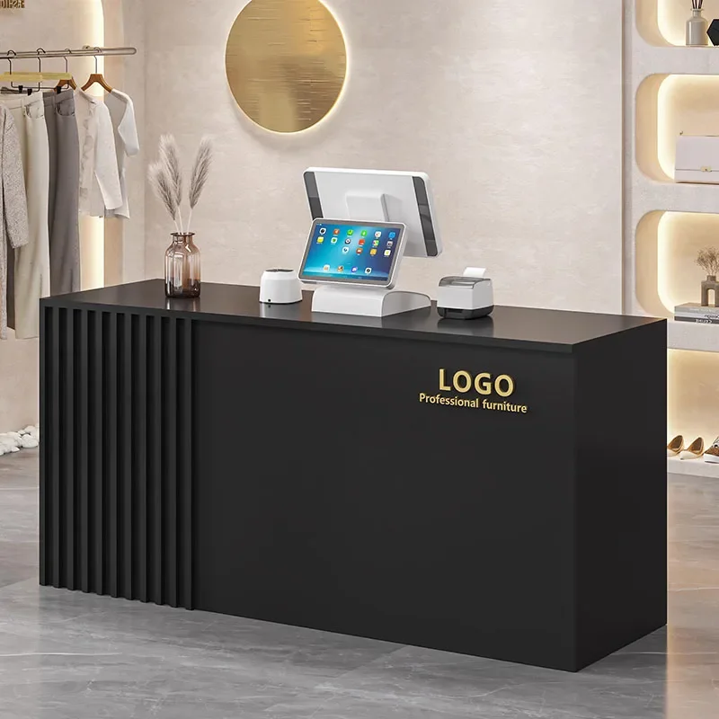 

White Office Reception Desk Podium Pulpit Luxurious Bar Cash Register Desk Receptionist Small Schreibtisch Office Desk Furniture