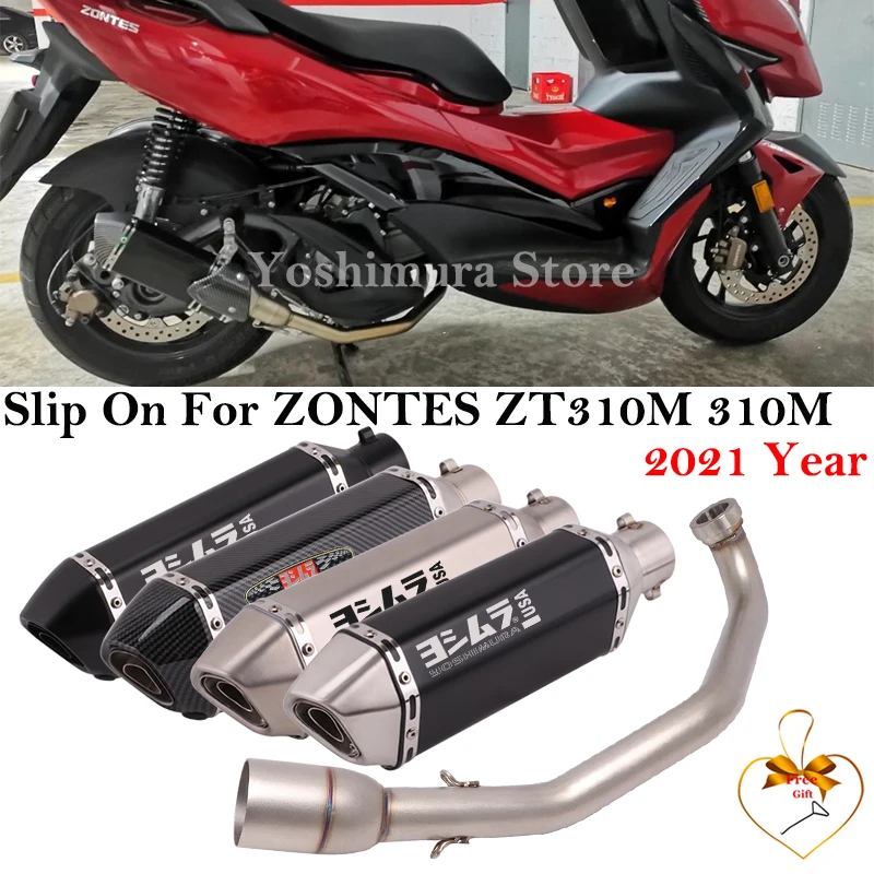 

Full Systems For ZONTES ZT310M 310M 2021 Year Motocross Muffler Motorcycle Exhaust Escape Modified Front Mid Link Pipe DB Killer