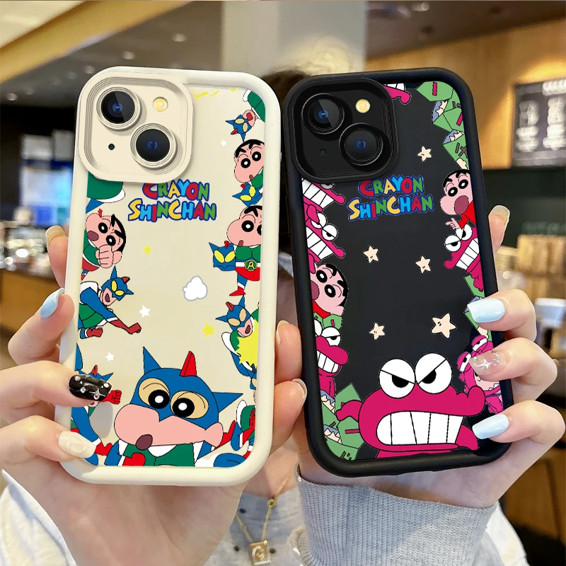 Popular C-Crayon Shin-chans Cartoon Phone Case For iPhone 16 Pro Max Case 15 14 13 12 11 Pro XR X XS Max 8 7 Soft Silicone Cover