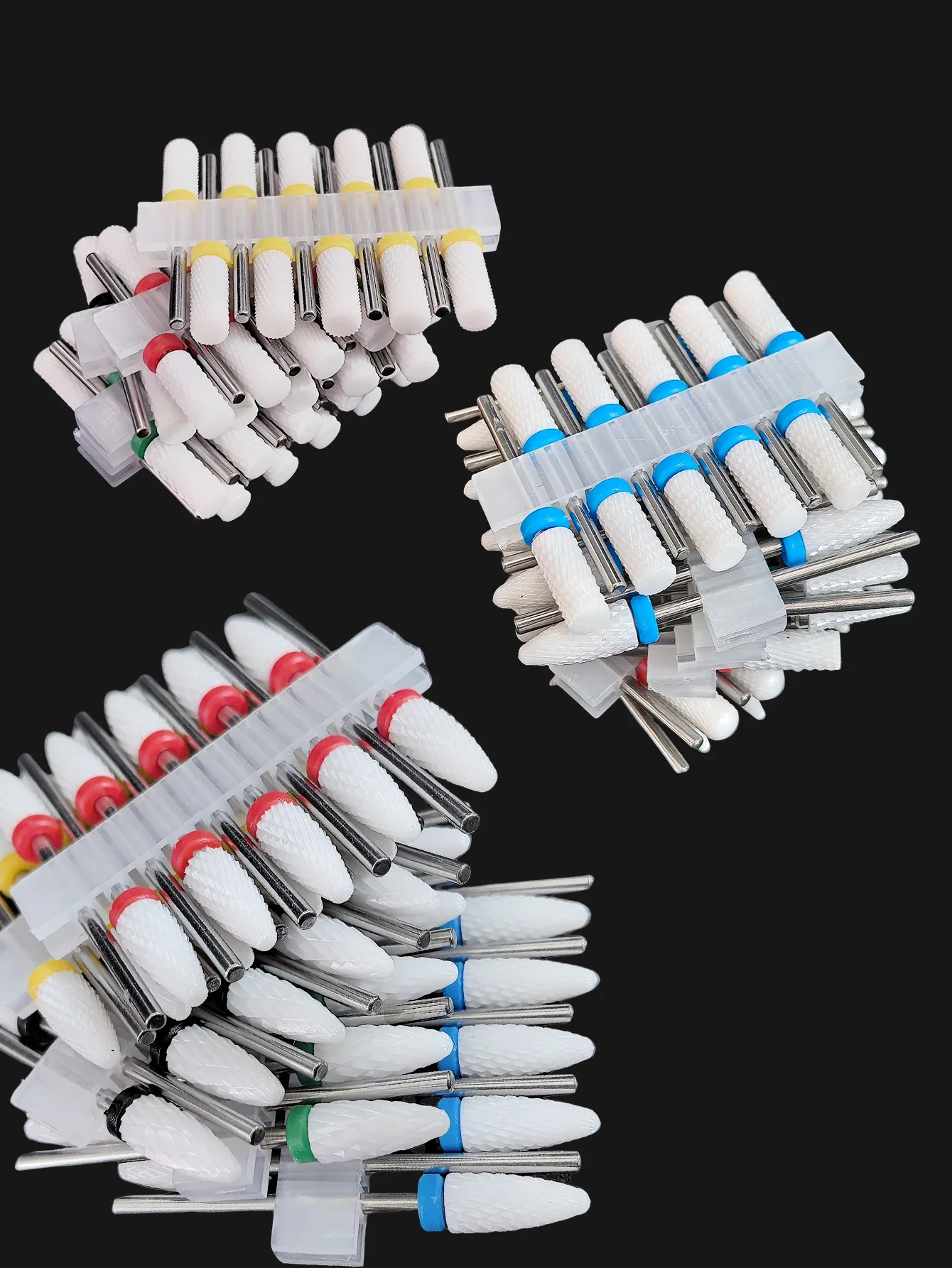 10pcs Ceramic Nail Drill Bits Set, Electric Manicure & Pedicure Milling Cutter, For Nail Polishing Machine