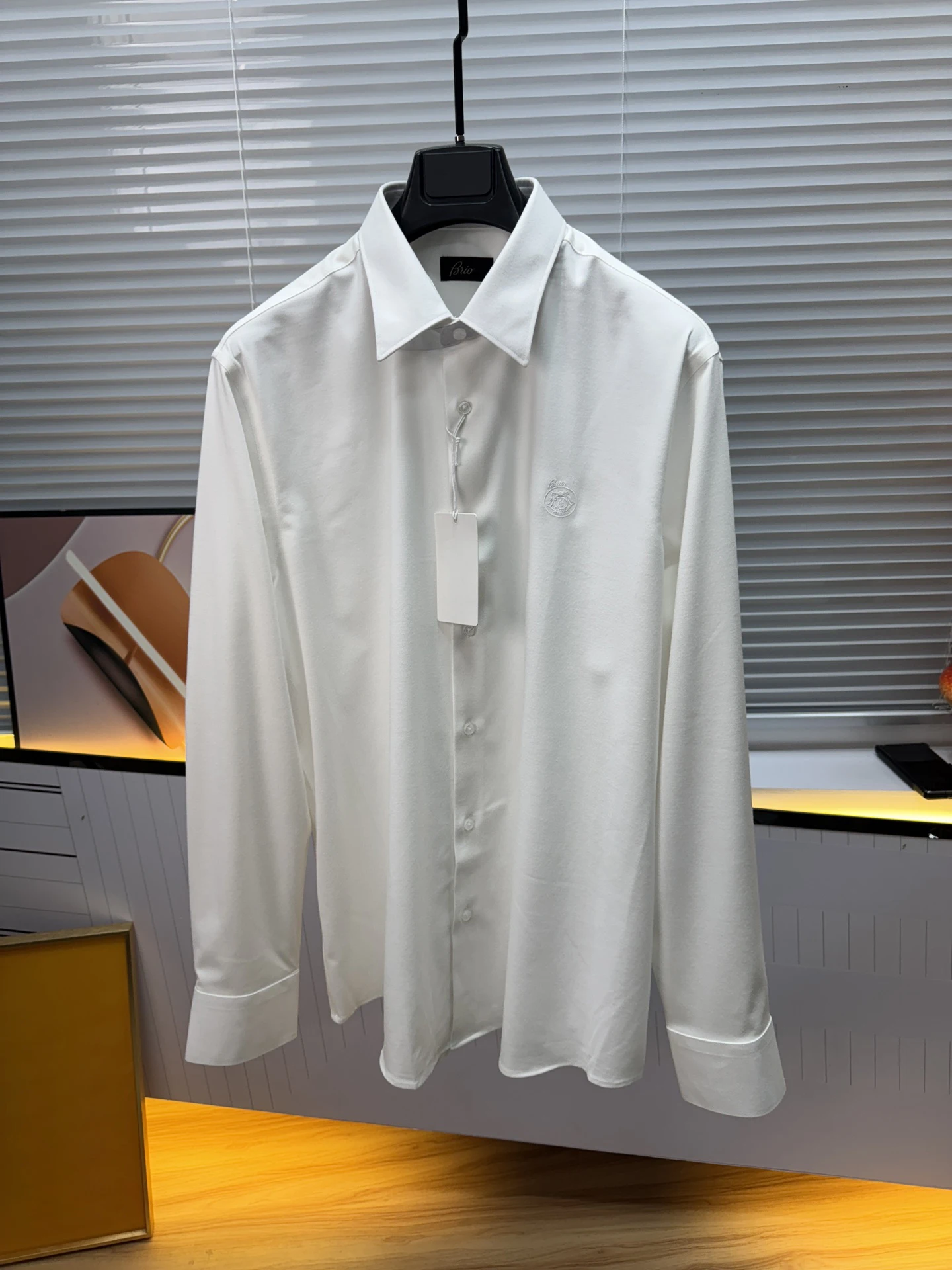 BLIYOSS Long sleeved Men Casual High quality Striped Short sleeved College style Old Money Simplicity Advanced Fabric Size S-XXL