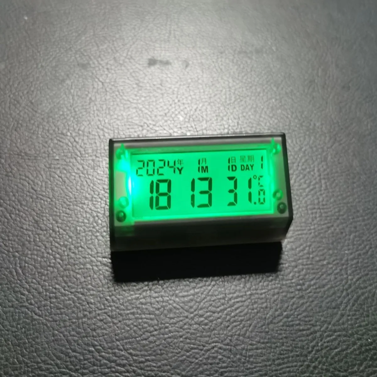 Car Dashboard Date And Temperature Display  Solar Energy For Mini Digital Clock Automotive Interior Modification Accessories
