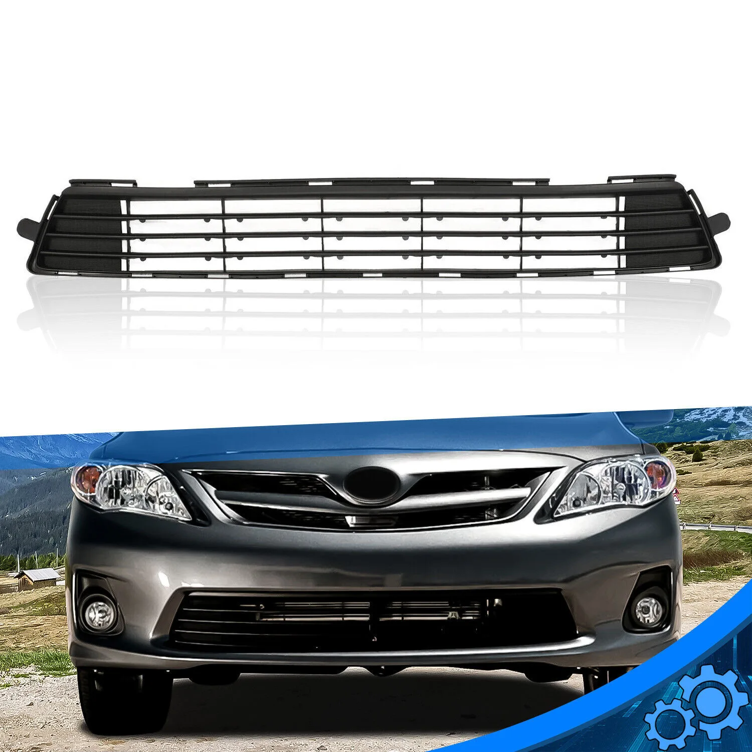 Parrilla Inferior Para Parachoques Delantero De Toyota Corolla 2011-2013 – GD-AUTO, Estilo Malla