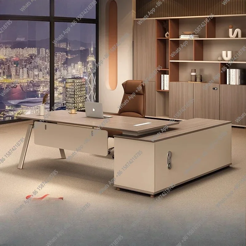 J N49 Single Office Furniture, Large Class Table, Boss Table, Simple Modern President Table, Manager's Desk Designer Style