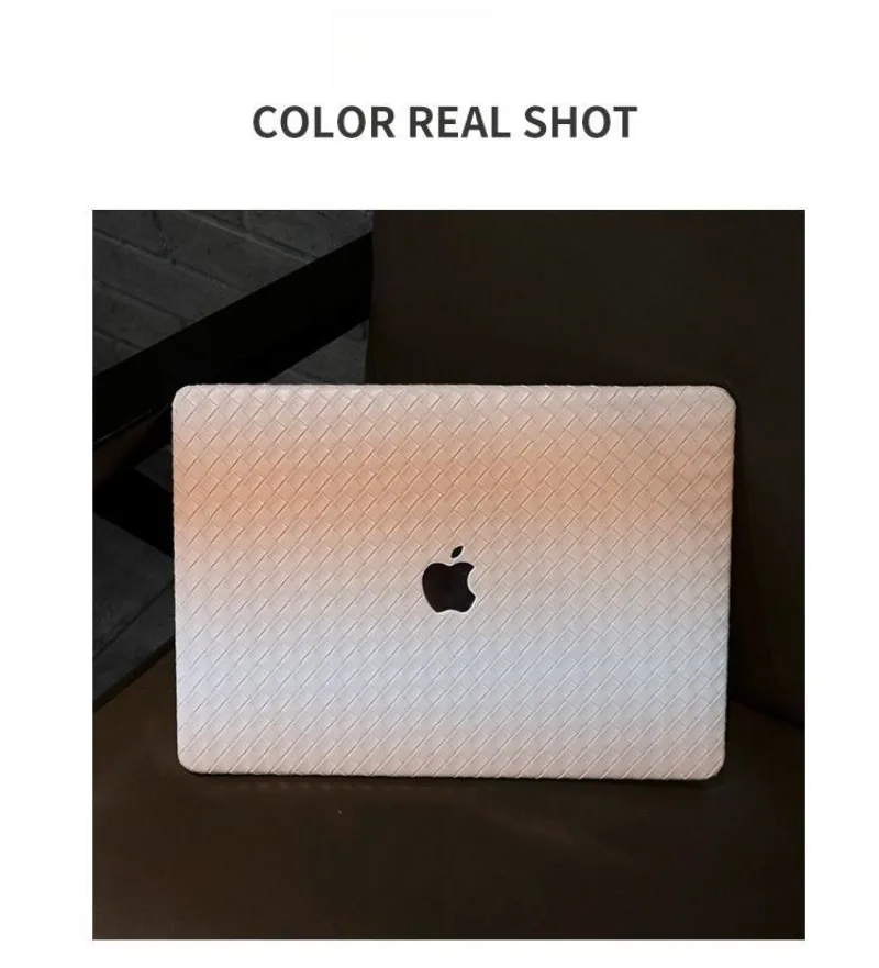 Suitable for Macbook Laptop Protective Shell Laptop Air13 Inch Protective Cover Pro14/16 Gradient Braided Pattern Shell