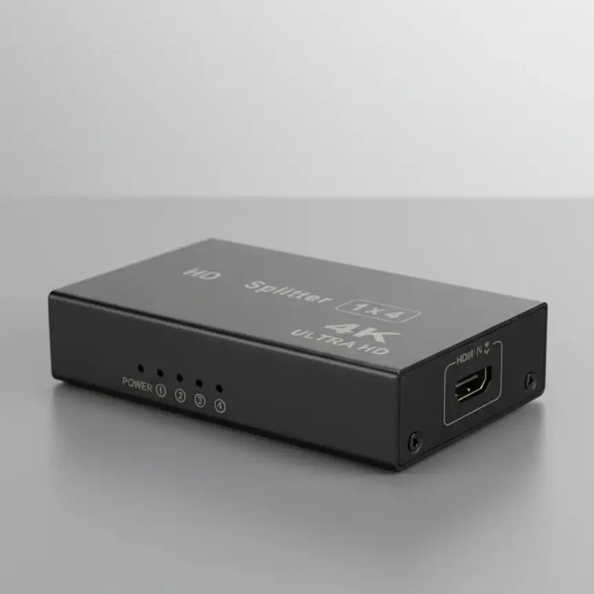 

HD Splitter 1x4 Full HD 4K Audio Video Splitter 1 in 4 out HD Splitter Amplifier Adapter For HDTV DVD PS5 Xbox
