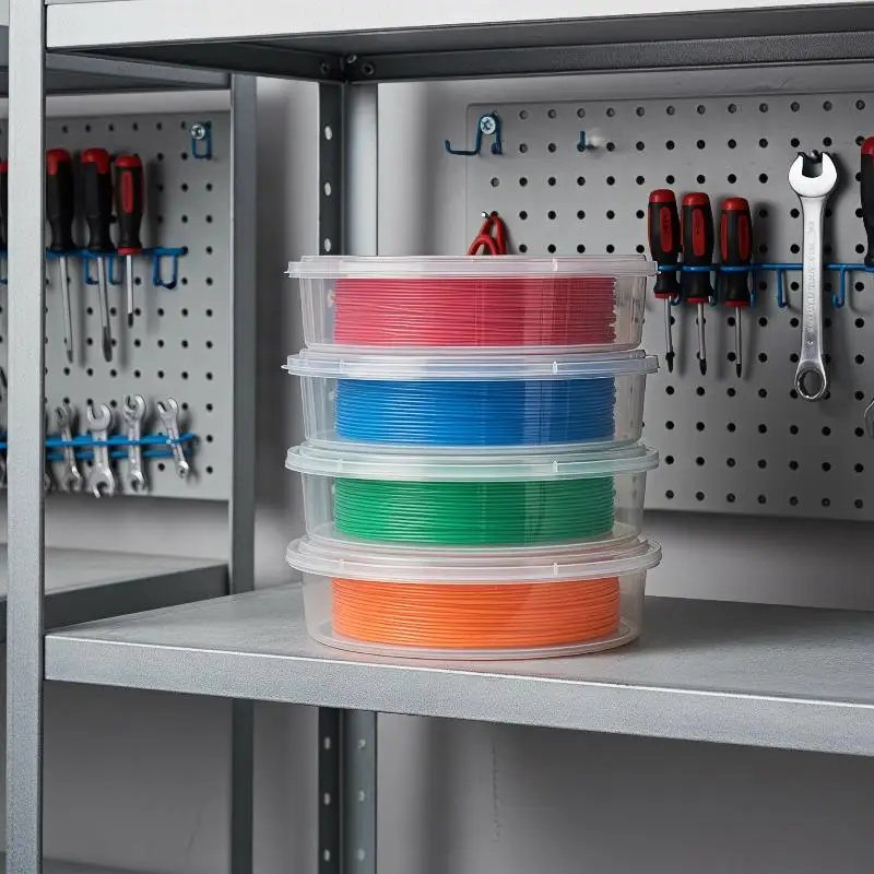 10Pcs PP Clear Filament Spool Storage Box Large Round Air Tight Dry Box With Desiccant Slot For 3D Printing Consumables Reusable