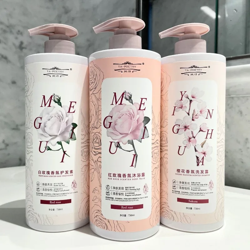 shampoo-profumato-alla-rosa-da-750-ml-controllo-dell'olio-soffici-forfora-balsamo-per-capelli-set-gel-doccia-fragranza-a-lunga-durata