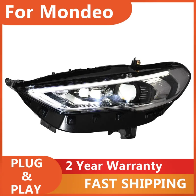 

KOWELL автомобильный Стайлинг для Ford Mondeo 2017, фары Fusion Head Light DRL, указатель поворота, ближний свет, линза проектора