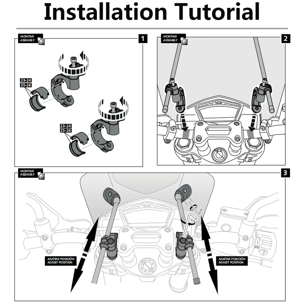 Per MOTO GUZZI V7 III STONE 750 V7 STONE 85 universale MOTO parabrezza copertura in vetro deflettore schermo accessori MOTO