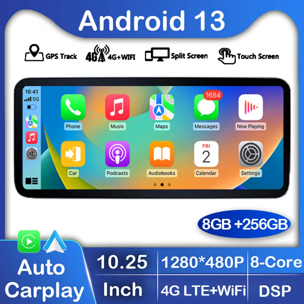 

10.25" Android 13 For Mercedes Benz C Class W205 / GLC-Class X253 / V-Class W446 2014 -2018 Car Radio GPS Multimedia Stereo Auto