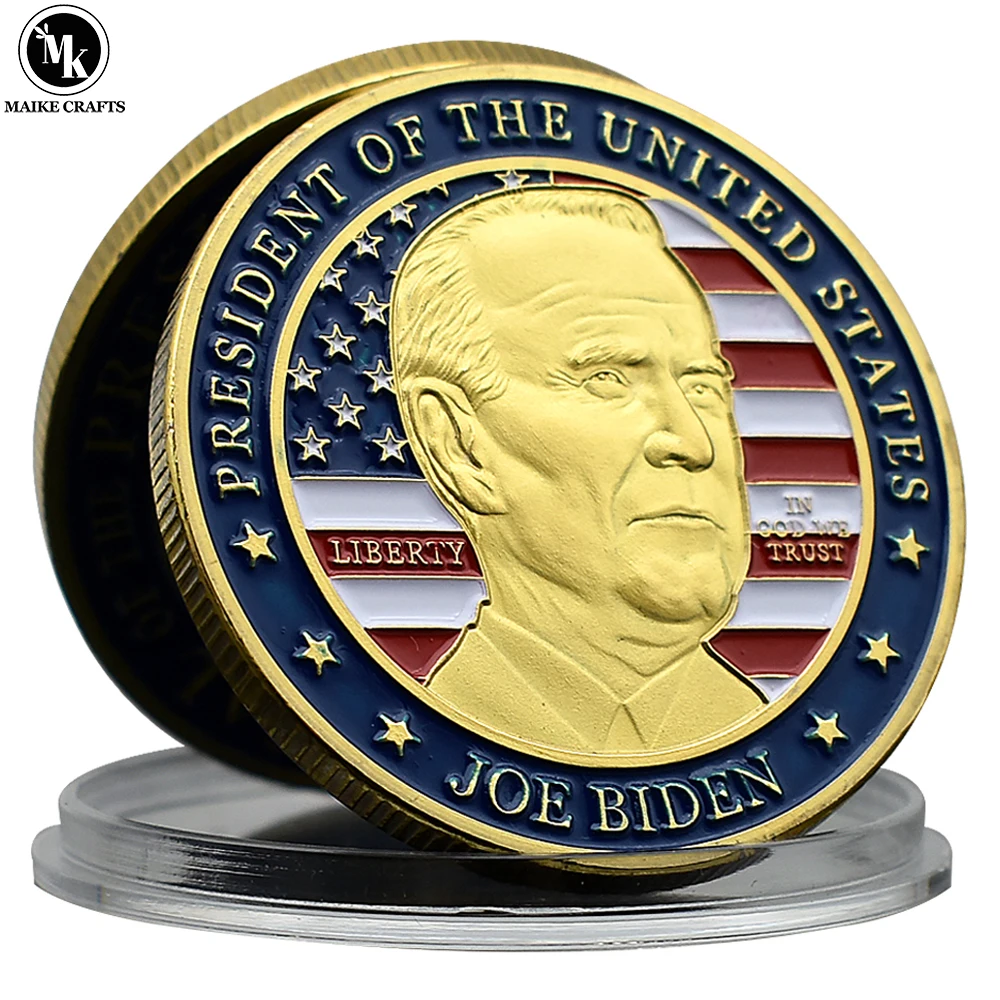 

The 46th President of The United States Joe Biden Commemorative Coin Metal Relief Craft Gold Coin Collection Gift