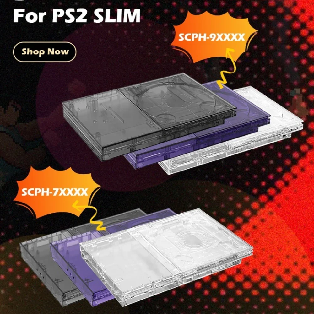 Carcasa Protectora Translúcida de Repuesto para Consola de Juegos Sony PlayStation2 Slim, Accesorios para Consolas de Videojuegos