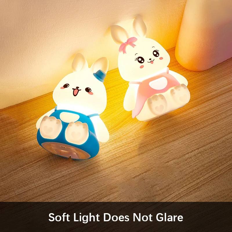 Night Lights for Girls Bedroom, Cute Silicone Kids Lamps, Rechargeable LED Night Lamp, Squishy Kawaii  for Baby Nursery Children