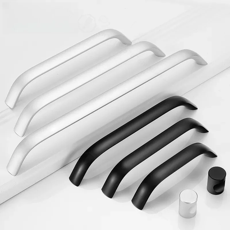 American Black Furniture Handle Modern Simple Kitchen Cabinet Door Drawer Shoe Wardrobe Handle