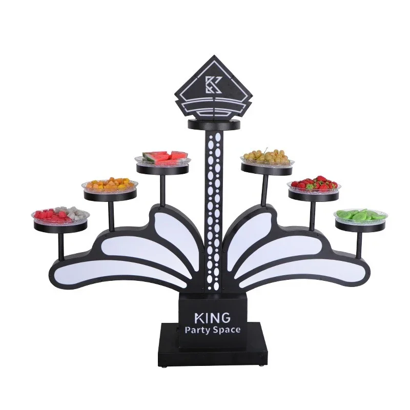 Bar lotus model luminous fruit plate blooming rich fruit plate rack led creative multi-layer party club special fruit plate