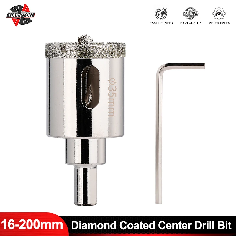 Drill Bit 16-120mm Positioning Diamond Coated Center Drill Bit Hole Saw Cutter Hole Opener for Drilling Tile Marble Glass