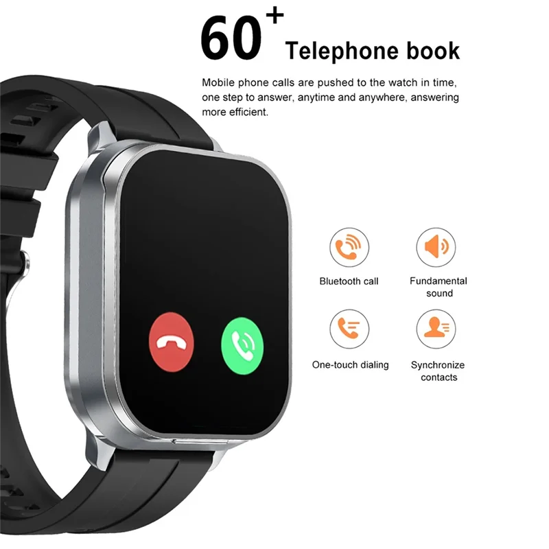 Headset ABVO-BT NFC Smart Watch 2 in 1 Olahraga Kebugaran Cuaca Headphone Tahan Air Detak Jantung