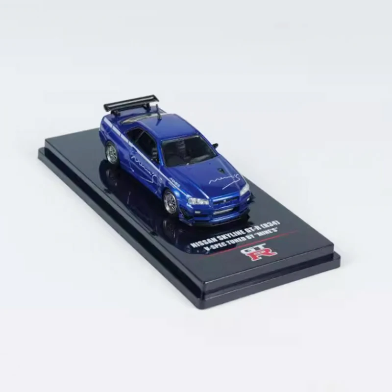 Diecast 1: 64 Scale INNO SKYLINE GT-R GTR R34 V-Spec II Alloy Sports Car Model Holiday Gifts Toys