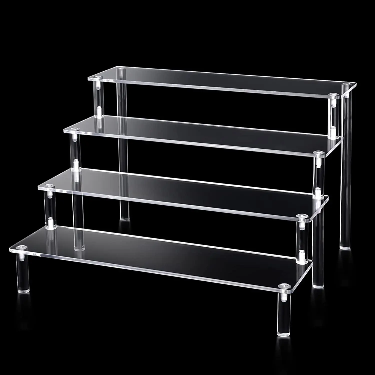 1-3 Tier Acrylic Display Stand Jewelry Stand Organizer Clear Display Shelf Risers for Dessert Perfume Rack Figures Model Holder