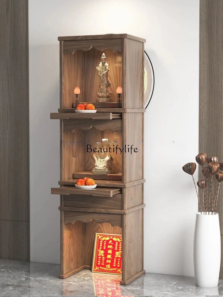 

FGTempio buddista a tre strati per uso domestico in legno massello che offre tavolo nuovo tempio pubblico cinese minimalista Gua