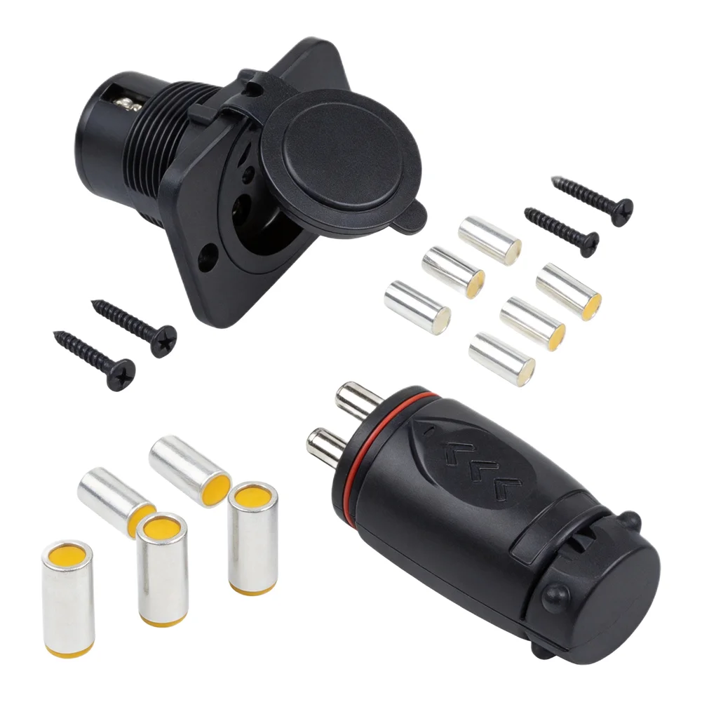 70A Waterproof Trolling Motor Connector Socket 12-48V Heavy Duty Marine Electrical Receptacle For Boat