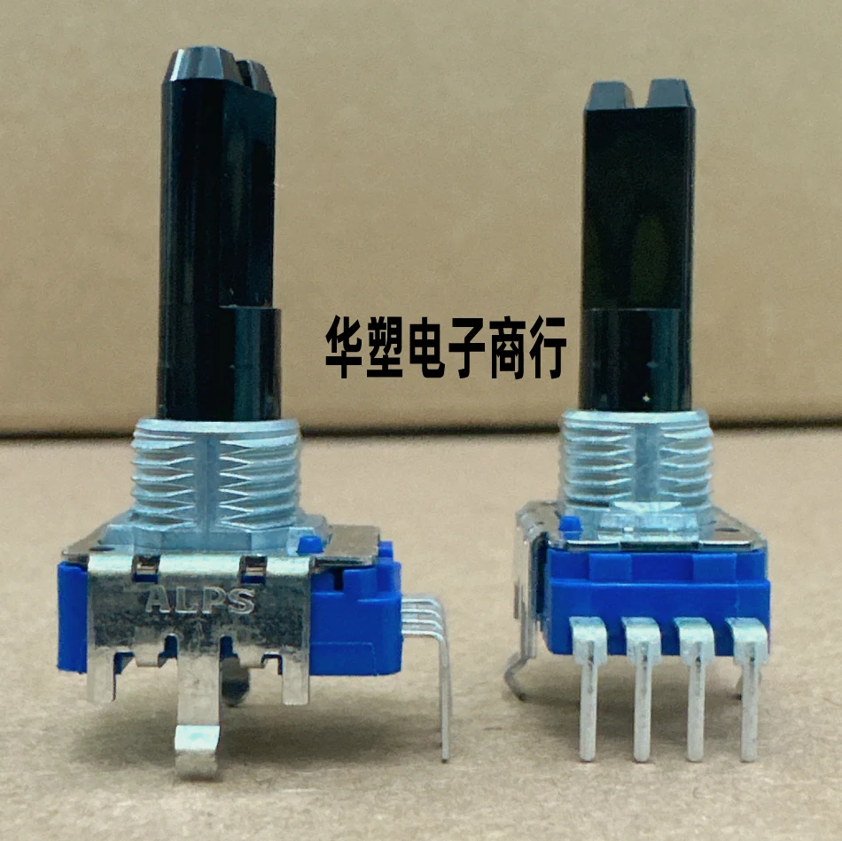 20PCS JAPAN RK11 Rotary Potentiometer 103B 4 pin B10K vertical switch shaft 22.5mm with center position without position switch