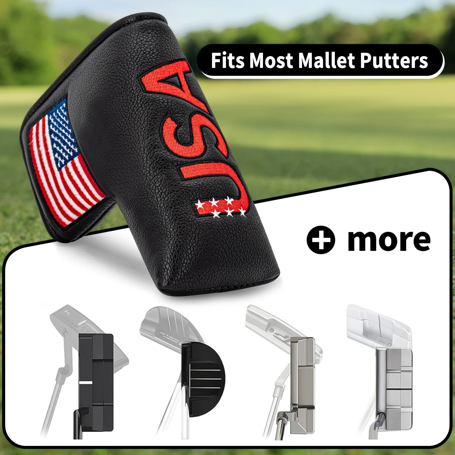 1pc USA Style Golf Putter Cover - Premium Blade Headcover with Soft Lining, Durable Golf Club Accessory for Men & Women, - view 5