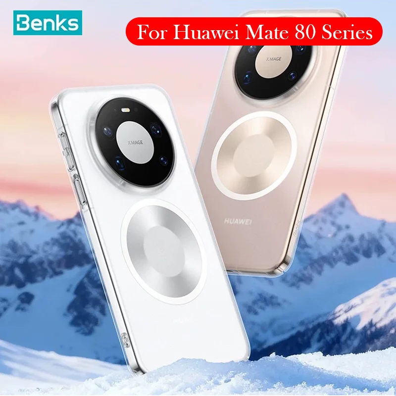 

Прозрачный чехол Benks для Huawei Mate 80 Pro Max, задняя крышка с беспроводной зарядкой для HUAWEI MATE 80 PRO
