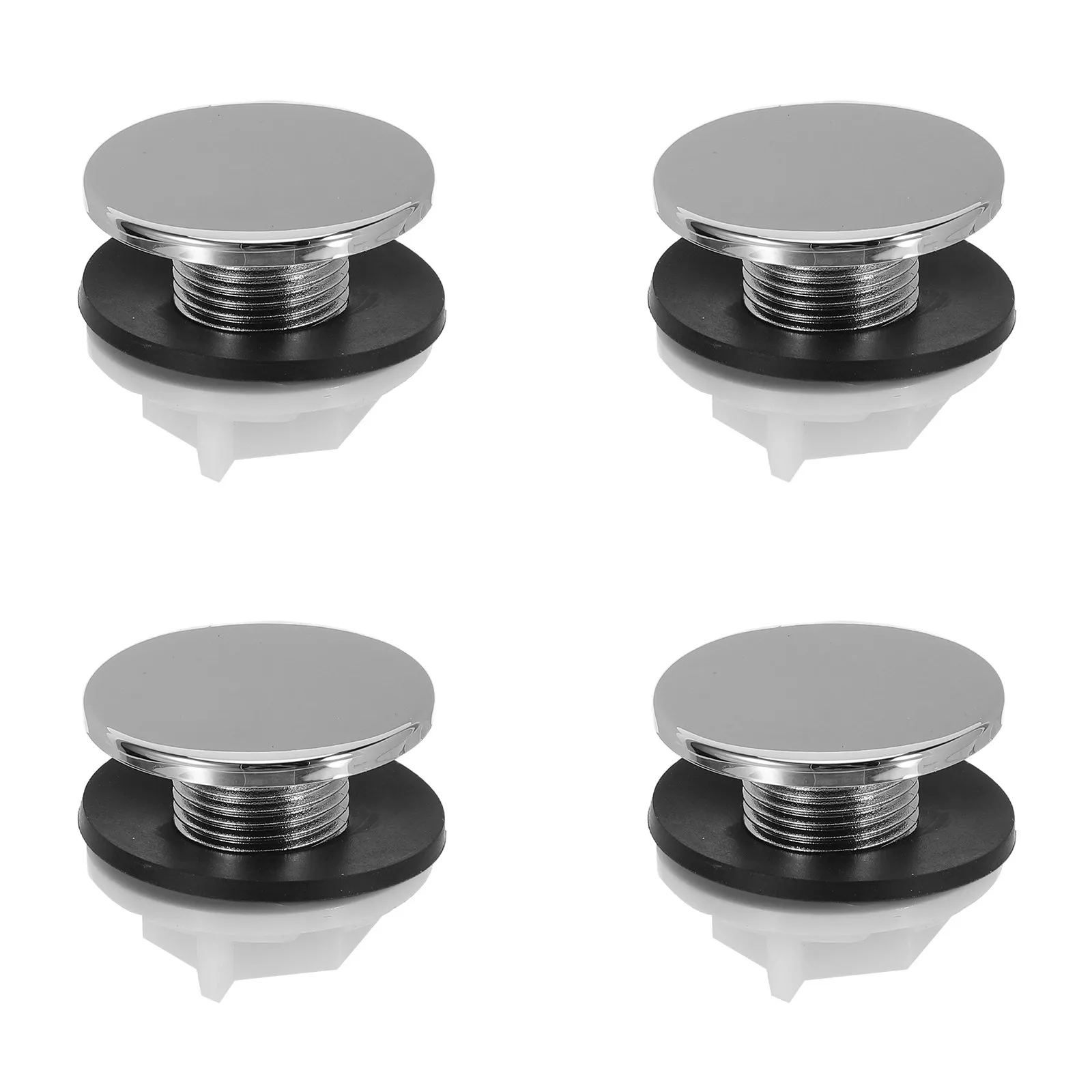 

4Pcs Plastic Drain Plug Soft Basin Hole Cover Overflow Prevention for Sink Bathtub Stopper Leakproof Water Retention Bathroom