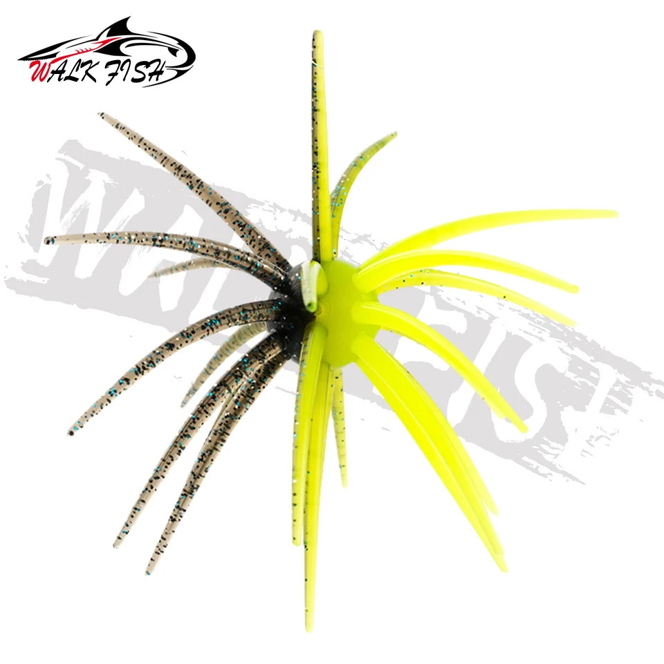 WALK FISH 3 Stück 110mm 9g Seeigel-Angelköder TPE Weichköder Silikonköder für Brassen, Seebarsch, Forelle, Mandarinfisch, Tilapia, Süßwasser – Detail 11