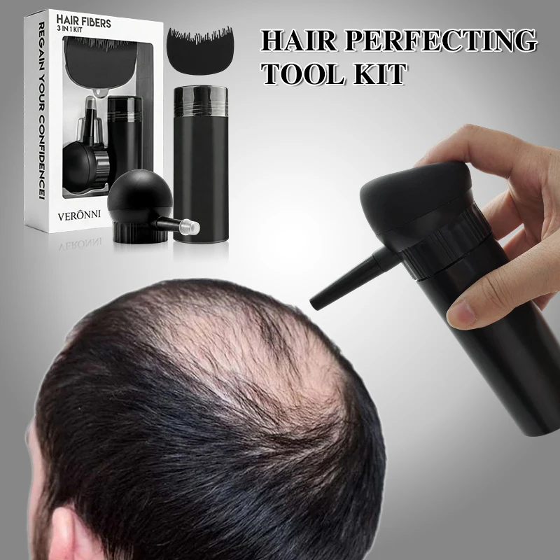 

Hair Thickening Kit,Hair Dense Three-piece Set Comb,Hair Building Fibers Hair Dense Fiber Set Perfect Gift for Men & women