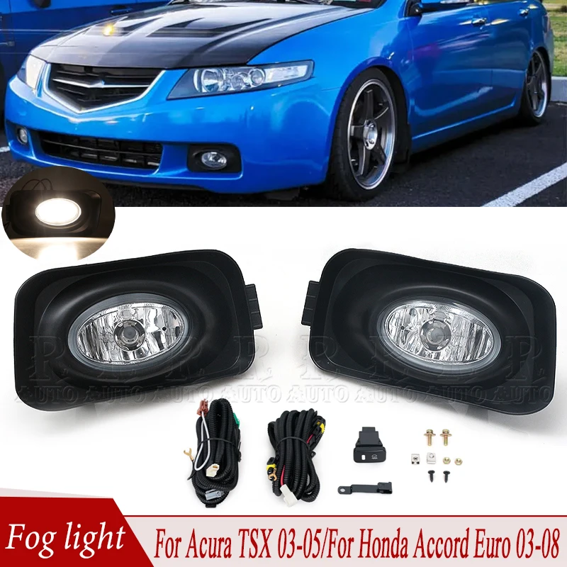 

Комплект противотуманных фар для переднего бампера, дополнительные противотуманки или проводка с выключателем для Acura TSX 2003-2005, для Honda Accord Euro 2003-2008