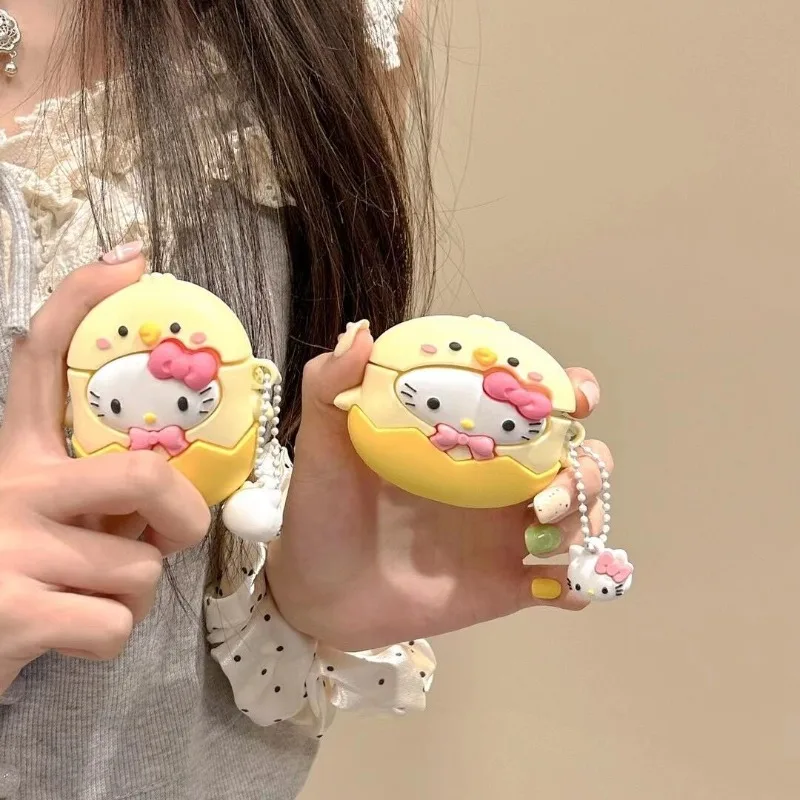 

Hot 3D Cute Cartoon Anime Sanrio Hello Kitty Earphone Protective Case for AirPods 1 2 3 Pro 2rd Soft Silicone Protect Cover