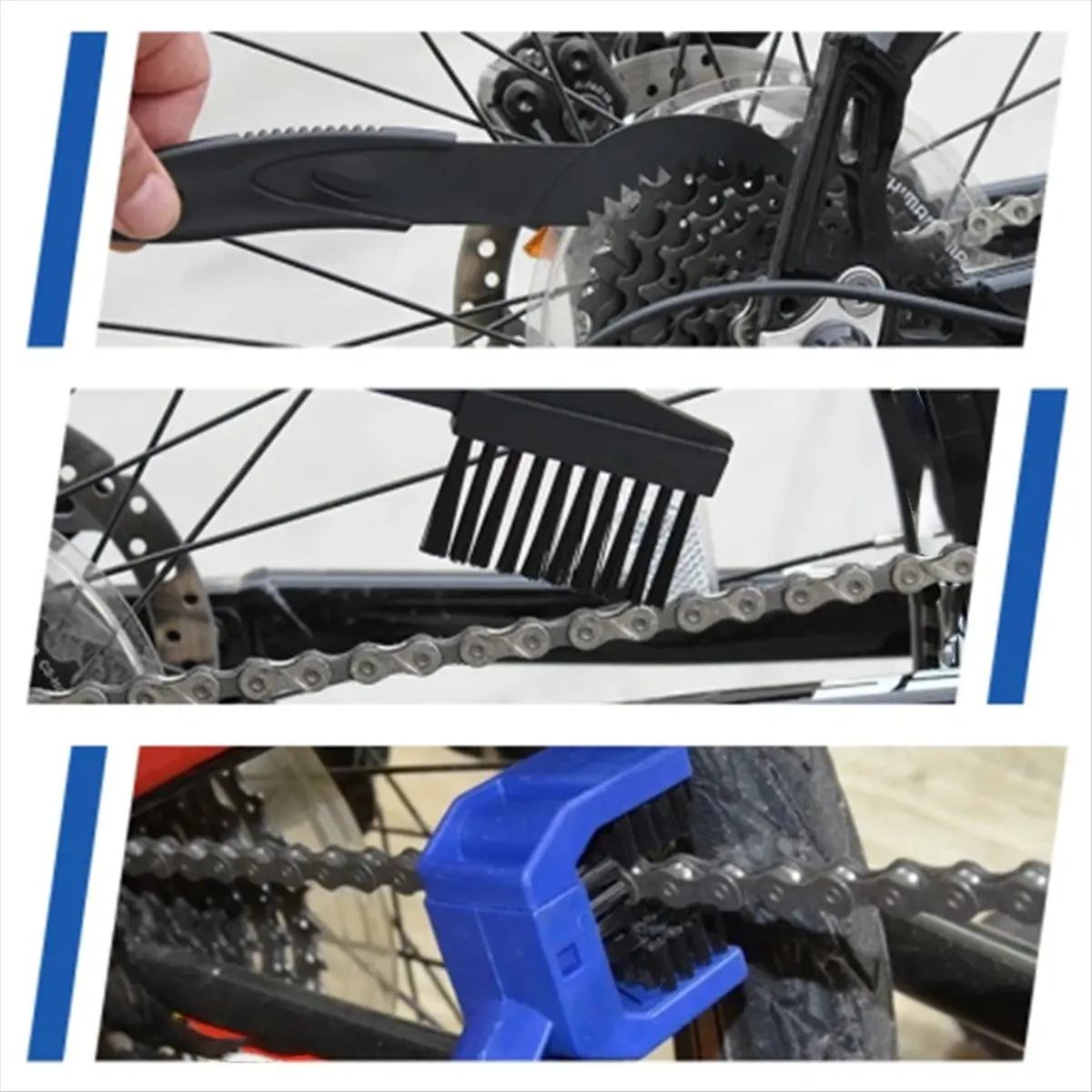 

ONGE Синие щетки для мотоциклетных и велосипедных цепей Щетки для чистки велосипедных цепей