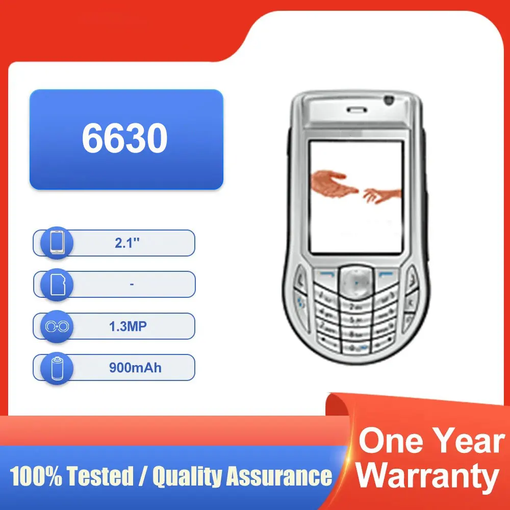 Оригинальная разблокированная многоязычная клавиатура для мобильного телефона 6630 Single Sim GSM 900/1800/1900 Bluetooth MP3/MP4, сделано в Финляндии