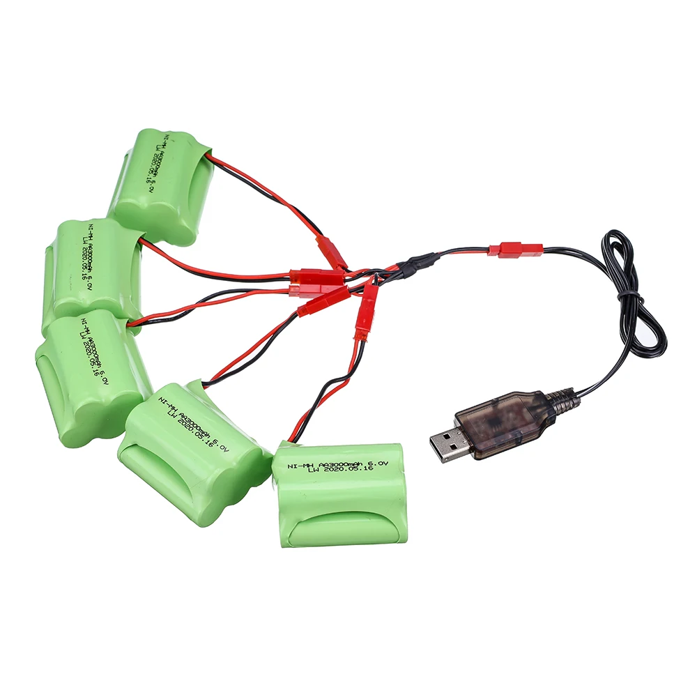 6v 3000mah wiederauf ladbare Batterie/Ladegerät für RC Spielzeug Autos Tanks Roboter Pistole Nimh Batterie aa 6v 2400mah Batterien Pack für RC Boot