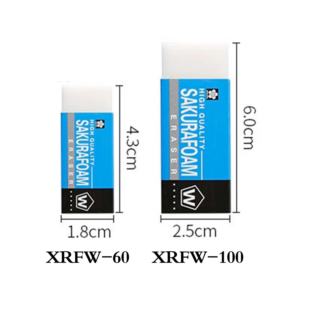 2pcs Japan Sakura Pencil Eraser Painting Supplies XRFW-60/100 Student Art Sketch High Gloss Eraser Stationery