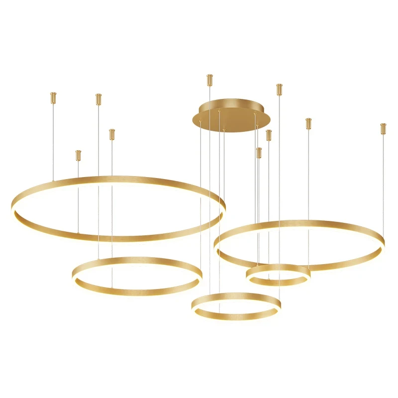 Candelabro de techo con anillo Circular para el hogar, iluminación Led moderna para sala de estar, dormitorio, comedor, iluminación interior