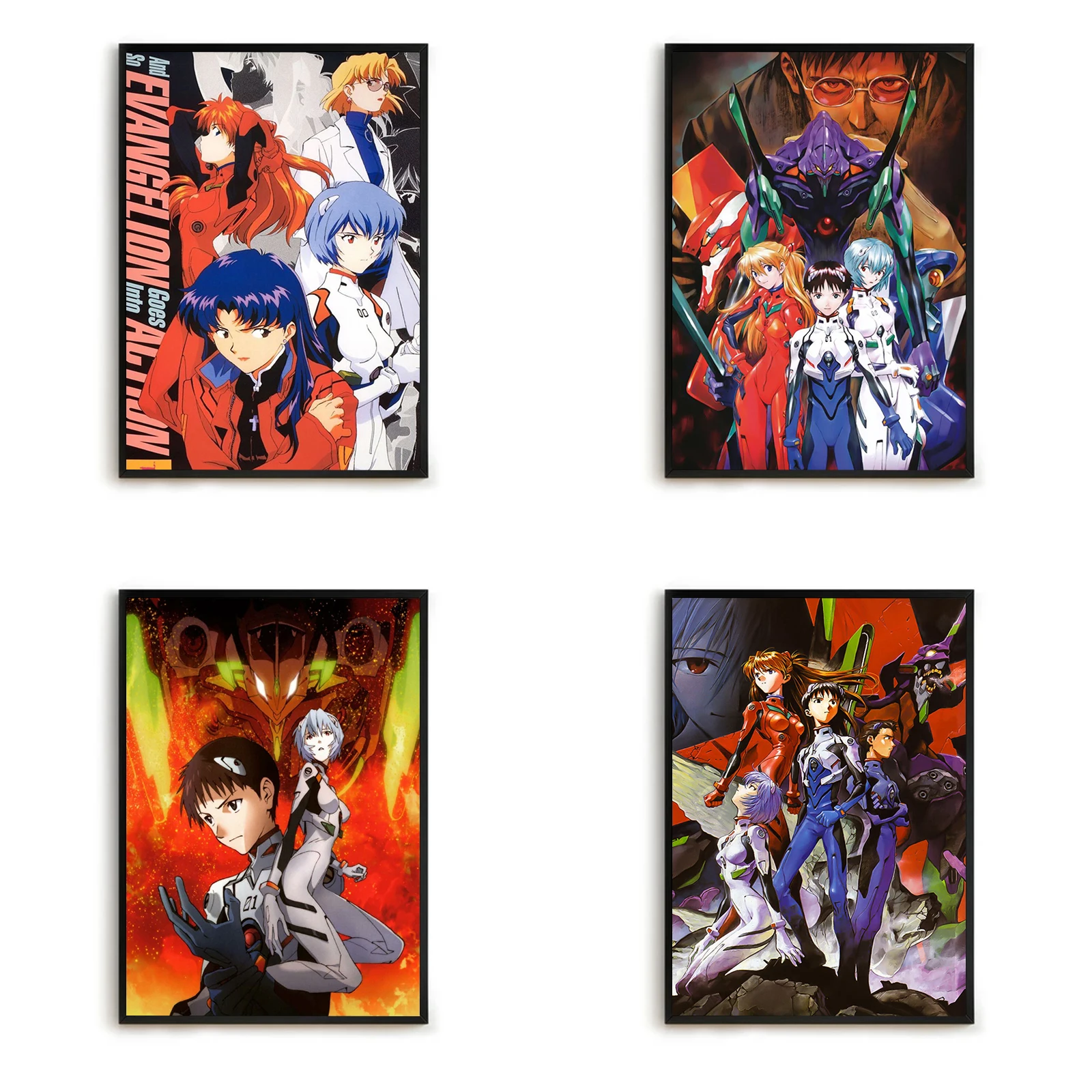 Bilibili N-Neon G-Genesis E-Evangelion Anime Poster Canvas Wall Art Mural Decorative Pictures for Living Room Bedroom Decoration